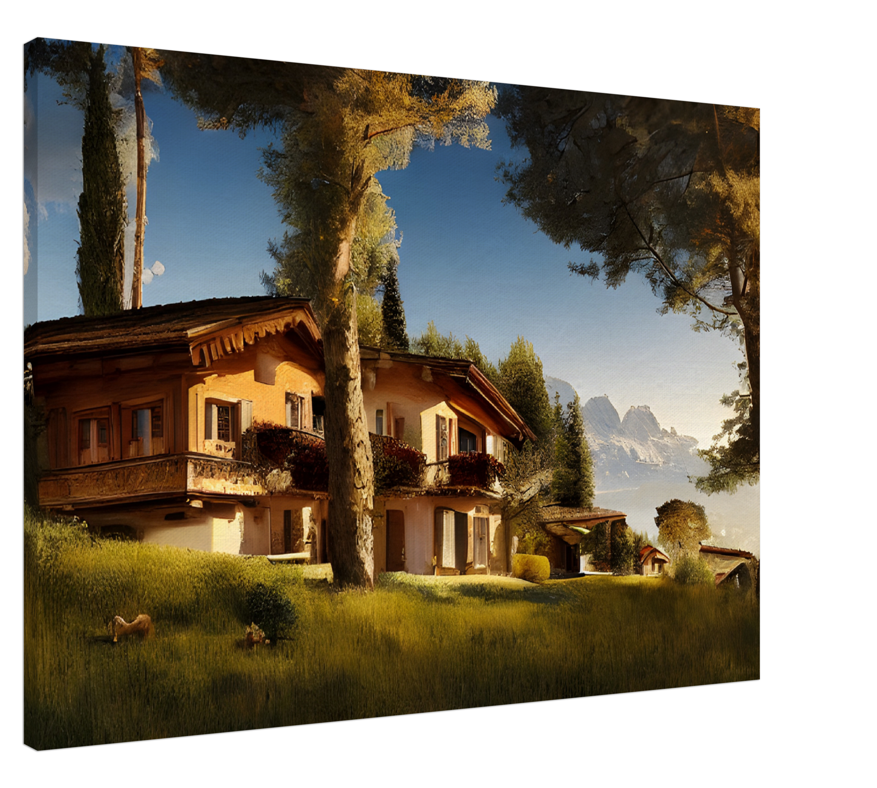 Mountain Chalet Canvas