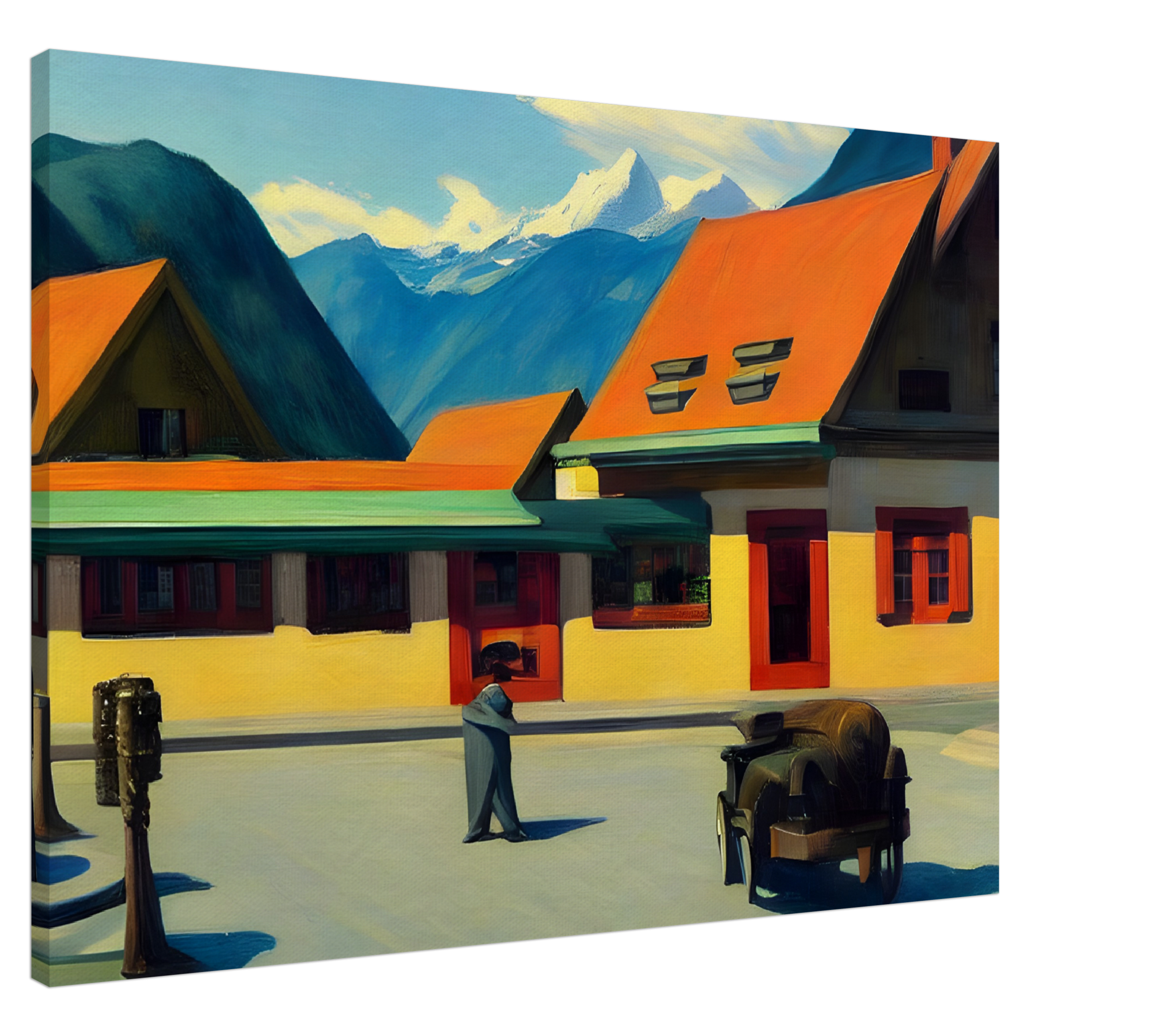 Swiss Train Station Canvas