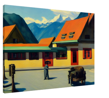 Swiss Train Station Canvas