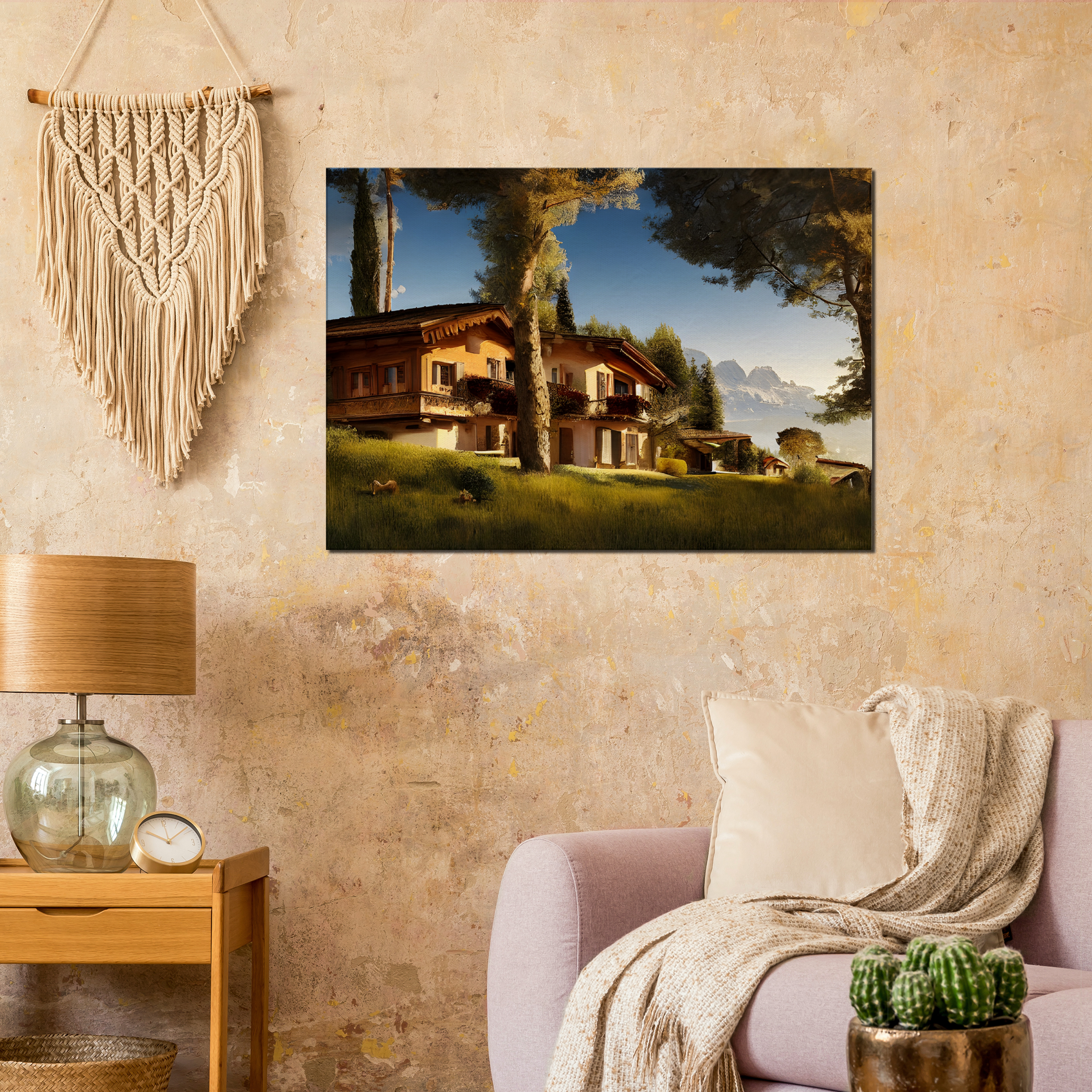 Mountain Chalet Canvas