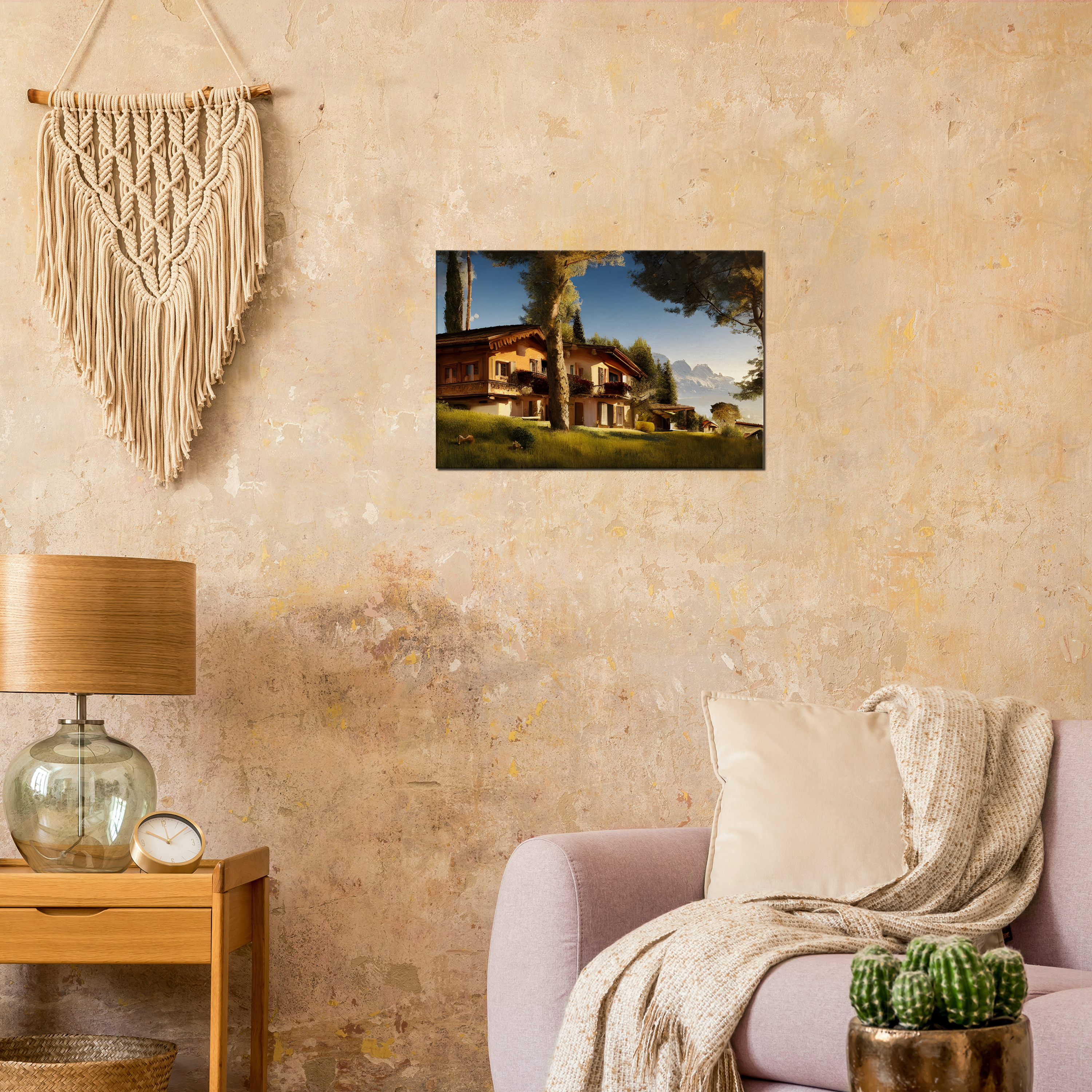 Mountain Chalet Canvas