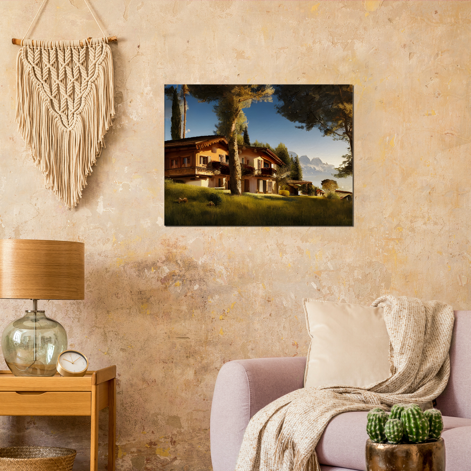 Mountain Chalet Canvas